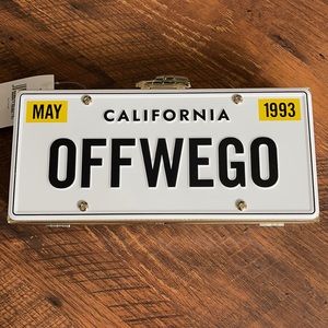 Kate Spade Road Trip License Plate Clutch